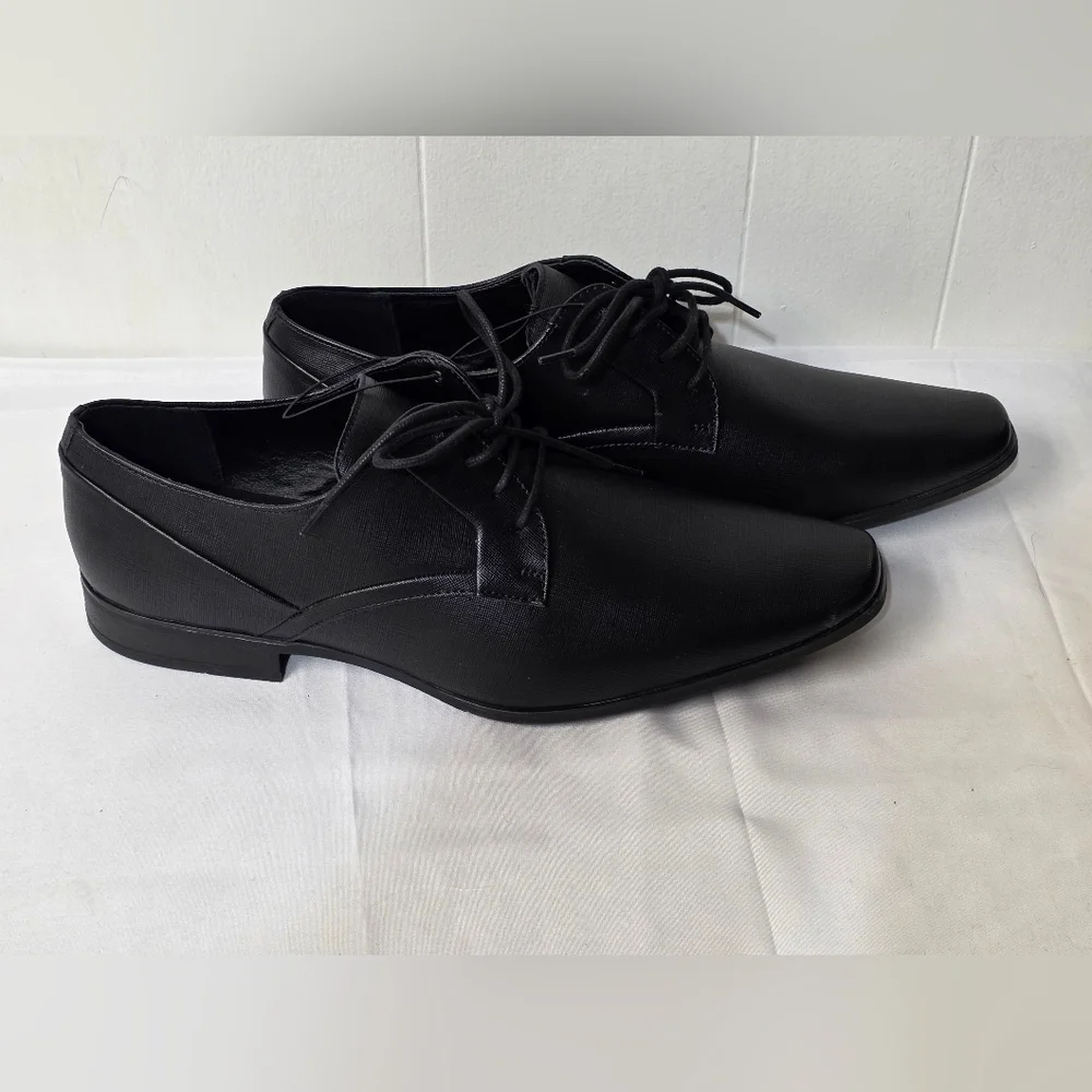 Calvin Klein Benton 2 Textured 7Black Oxford Shoes Mens Size 13